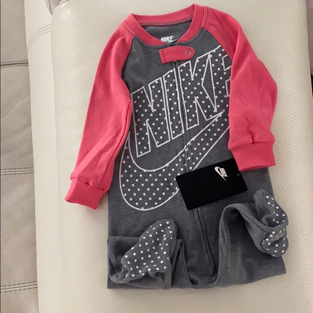 Nike Futura Baby Girl footed onesie